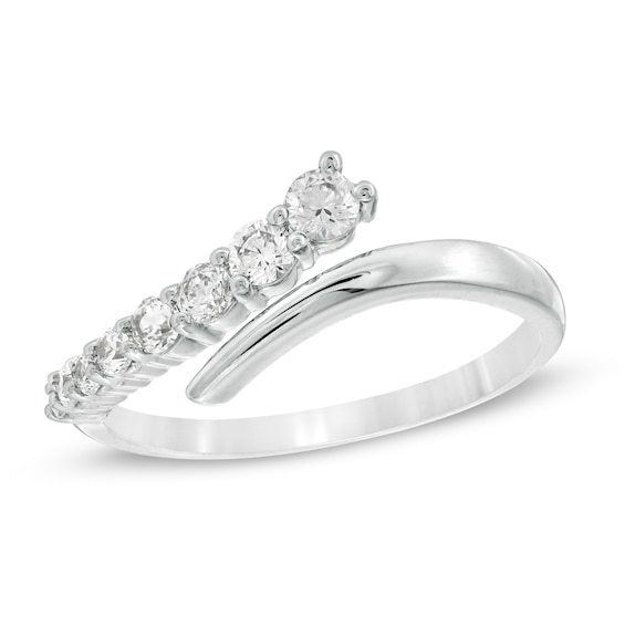 3/8 CT. T.w. Diamond Open Wrap Ring in 10K White Gold