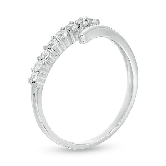 3/8 CT. T.w. Diamond Open Wrap Ring in 10K White Gold