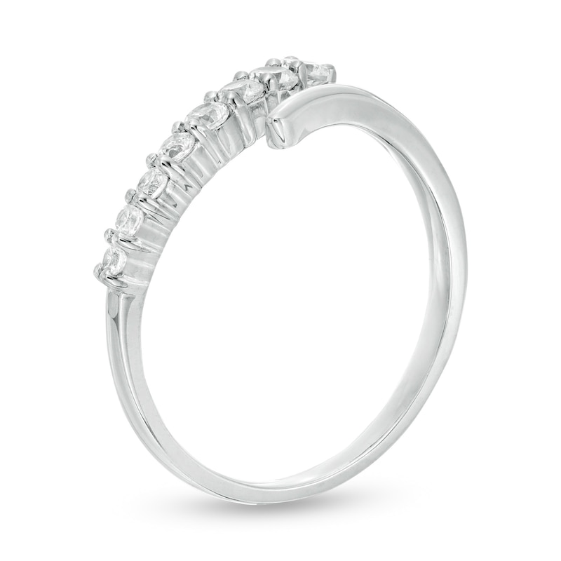 3/8 CT. T.W. Diamond Open Wrap Ring in 10K White Gold