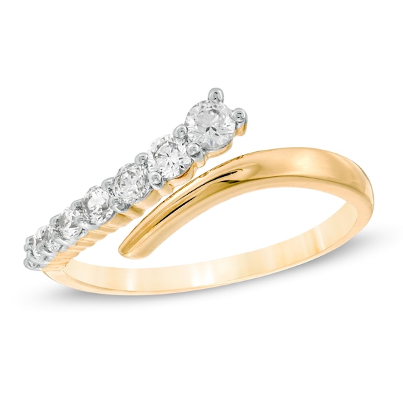 3/8 CT. T.W. Diamond Open Wrap Ring in 10K Gold Zales