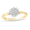 Thumbnail Image 1 of 1/6 CT. T.W. Composite Diamond Sunburst Promise Ring in 10K Gold