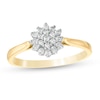 Thumbnail Image 0 of 1/6 CT. T.W. Composite Diamond Sunburst Promise Ring in 10K Gold