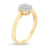 Thumbnail Image 1 of 1/6 CT. T.W. Composite Diamond Sunburst Promise Ring in 10K Gold