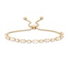 Thumbnail Image 1 of Alternating Oval and Round Lab-Created Opal Bolo Bracelet in Sterling Silver with 18K Gold Plate - 9.0"