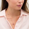 Thumbnail Image 2 of Cushion-Cut Lab-Created Ruby and White Sapphire Ornate Two Piece Set in Sterling Silver with 14K Gold Plate