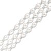 Thumbnail Image 1 of IMPERIAL® Freshwater Cultured Pearl and Diamond-Cut Bead Triple Strand Bracelet with Sterling Silver Clasp-7.25"
