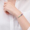 Thumbnail Image 2 of Princess-Cut Lab-Created Multi-Color Sapphire Rainbow Bolo Bracelet in Sterling Silver - 8.0"
