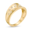 Thumbnail Image 1 of 1/6 CT. T.W. Diamond Scatter Concave Ring in 10K Gold