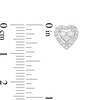 Thumbnail Image 3 of 1/2 CT. T.W. Diamond Heart-Shaped Stud Earrings in 10K White Gold