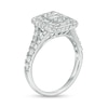 Thumbnail Image 3 of 1 CT. T.W. Baguette and Round Diamond Cushion Frame Ring in 10K White Gold
