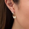 Thumbnail Image 2 of 1/4 CT. T.W. Diamond Doorknocker Drop Earrings in 10K Gold