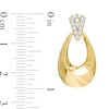 Thumbnail Image 3 of 1/4 CT. T.W. Diamond Doorknocker Drop Earrings in 10K Gold