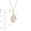 Thumbnail Image 2 of 1/20 CT. T.W. Diamond Unicorn Charm in 10K Gold