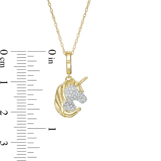 1/20 CT. T.w. Diamond Unicorn Charm in 10K Gold