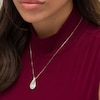 Thumbnail Image 2 of 3/4 CT. T.W. Baguette and Round Diamond Teardrop Frame Pendant in 10K White Gold