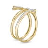 Thumbnail Image 3 of 1/10 CT. T.W. Diamond Cross Wrap Ring in 10K Gold