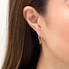 Thumbnail Image 2 of 1/4 CT. T.W. Diamond Wavy Inside-Out Hoop Earrings in 10K Gold