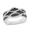 1/4 CT. T.W. Black Diamond Twist Ring in Sterling Silver
