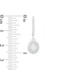 Thumbnail Image 3 of 1/2 C. T.W. Oval Diamond Double Frame Drop Earrings in 10K White Gold