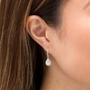 Thumbnail Image 2 of 1/2 CT. T.W. Pear-Shaped Diamond Double Frame Drop Earrings in 10K White Gold
