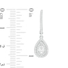Thumbnail Image 3 of 1/2 CT. T.W. Pear-Shaped Diamond Double Frame Drop Earrings in 10K White Gold