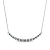 Thumbnail Image 1 of 3/8 CT. T.W. Enhanced Black and White Diamond Curved Bar Necklace in Sterling Silver