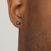 Thumbnail Image 1 of Vera Wang Men 2 CT. T.W. Black Diamond Solitaire Stud Earrings in Sterling Silver with Black Ruthenium