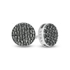 Vera Wang Men 3/4 CT. T.W. Composite Black Diamond Round Stud Earrings in Sterling Silver and Black Rhodium