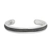Thumbnail Image 1 of Vera Wang Men 8.0mm Oxidized Textured Cuff in Sterling Silver - 8.5"