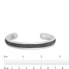 Thumbnail Image 3 of Vera Wang Men 8.0mm Oxidized Textured Cuff in Sterling Silver - 8.5"