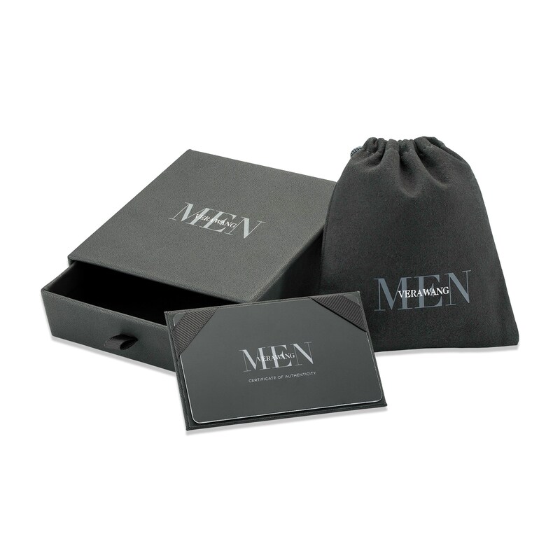 Main Image 4 of Vera Wang Men 8.0mm Oxidized Textured Cuff in Sterling Silver - 8.5"