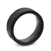 Thumbnail Image 3 of Men's 8.0mm Wood Grain Textured Wedding Band in Black IP Tantalum - Size 10
