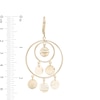 Thumbnail Image 3 of Diamond-Cut Chandelier Disc Drop Earrings in 10K Gold