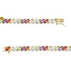 Thumbnail Image 3 of Tilted Marquise Multi-Gemstone Bracelet in Sterling Silver with 18K Gold Plate - 7.25"