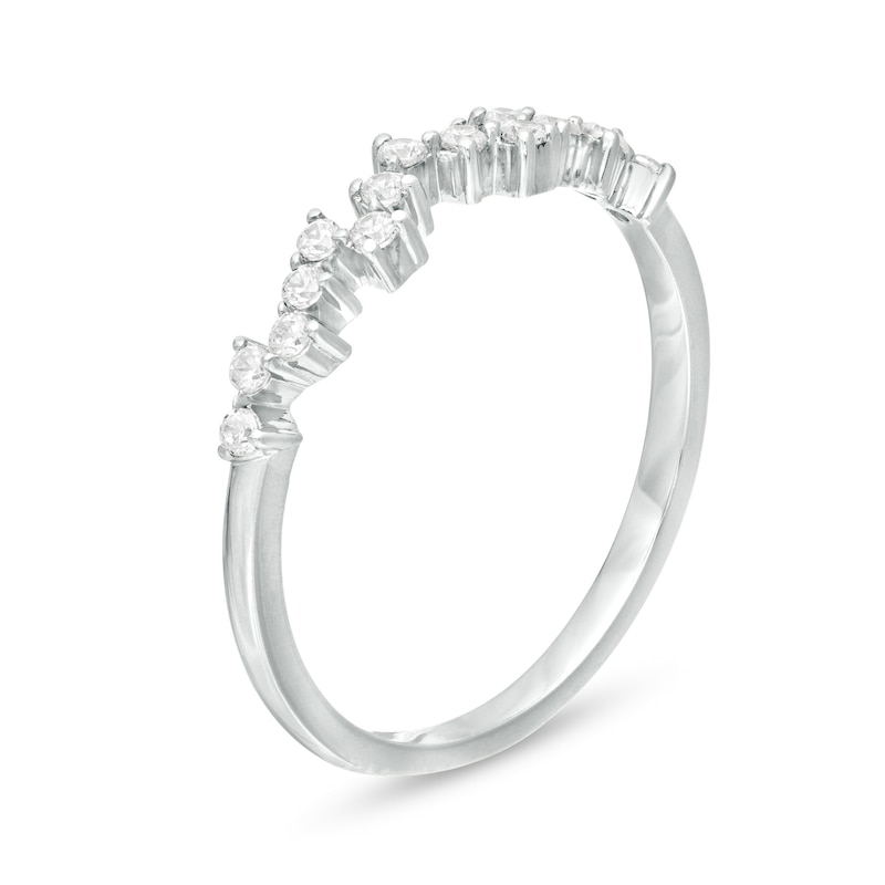 Main Image 3 of 1/5 CT. T.W. Diamond Scatter Anniversary Band in 10K White Gold
