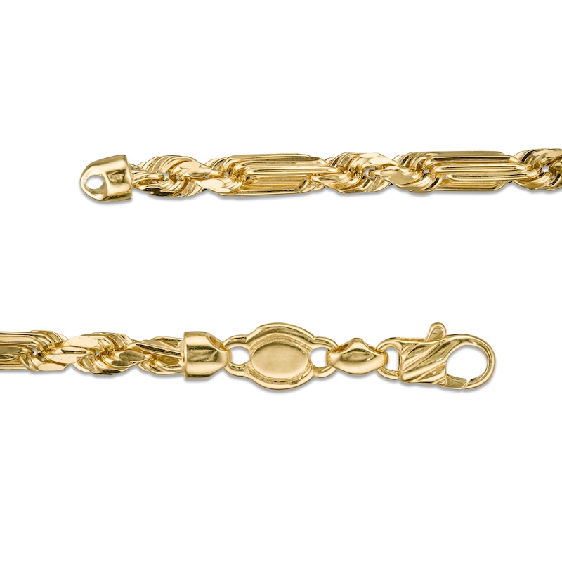 Made in Italy 4.3mm Diamond-Cut Figarope Chain Necklace in Hollow 14K Gold - 22"