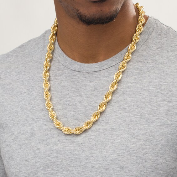 090 Gauge DiamondCut Rope Chain Necklace in 14K Gold 26" Zales