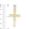 Thumbnail Image 2 of 1/15 CT. T.W. Diamond Crucifix Necklace Charm in 10K Two-Tone Gold
