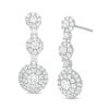 Thumbnail Image 0 of 1/2 CT. T.W. Diamond Past Present Future® Frame Drop Earrings in 10K White Gold