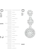 Thumbnail Image 2 of 1/2 CT. T.W. Diamond Past Present Future® Frame Drop Earrings in 10K White Gold