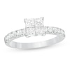 Thumbnail Image 1 of 1 CT. T.W. Quad Princess-Cut Diamond Engagement Ring in 14K White Gold