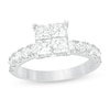 2 CT. T.W. Quad Princess-Cut Diamond Engagement Ring in 14K White Gold