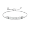 Thumbnail Image 1 of 1 CT. T.W. Composite Diamond Seven Stone Bolo Bracelet in 10K White Gold - 9.0"