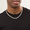 Thumbnail Image 2 of Italian Gold Men's 7.2mm Curb Chain Necklace in Hollow 10K Two-Tone Gold - 24"