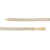 Thumbnail Image 2 of Italian Gold Men's 7.2mm Curb Chain Necklace in Hollow 10K Two-Tone Gold - 24"