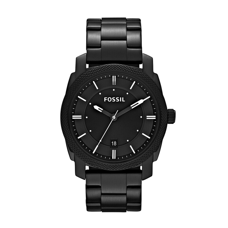Main Image 1 of Men's Fossil Machine Black IP Watch (Model: FS4775)