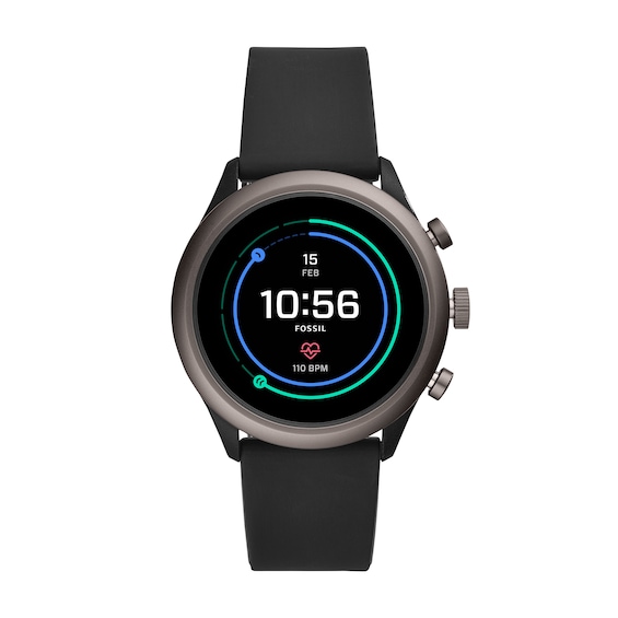 Men's Fossil Sport Strap Smart Watch with Black Dial (Model: Ftw4019)