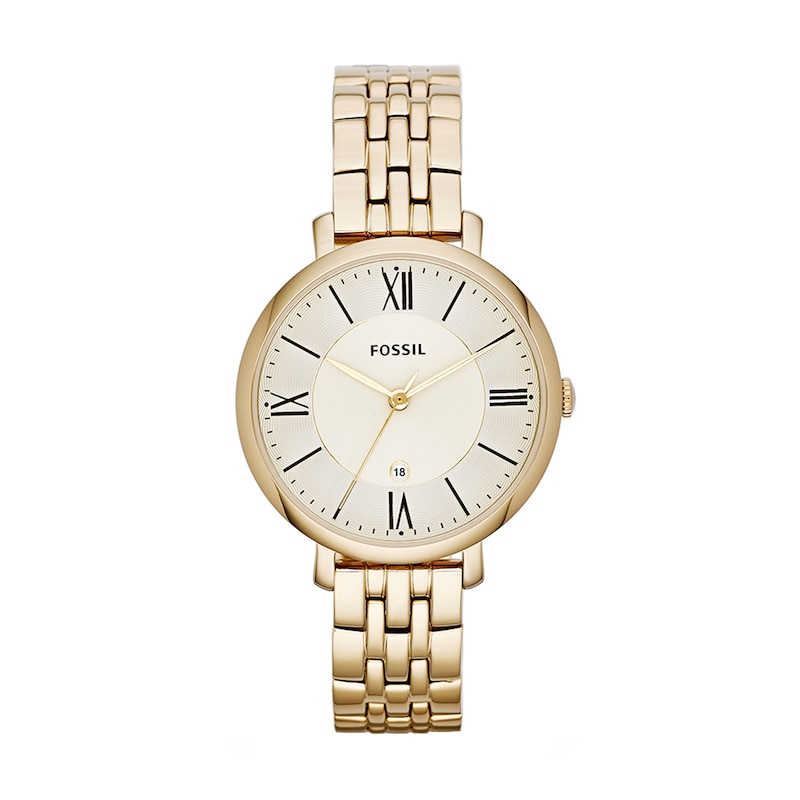 Main Image 1 of Ladies' Fossil Jacqueline Gold-Tone Watch with Champagne Dial (Model: ES3434)
