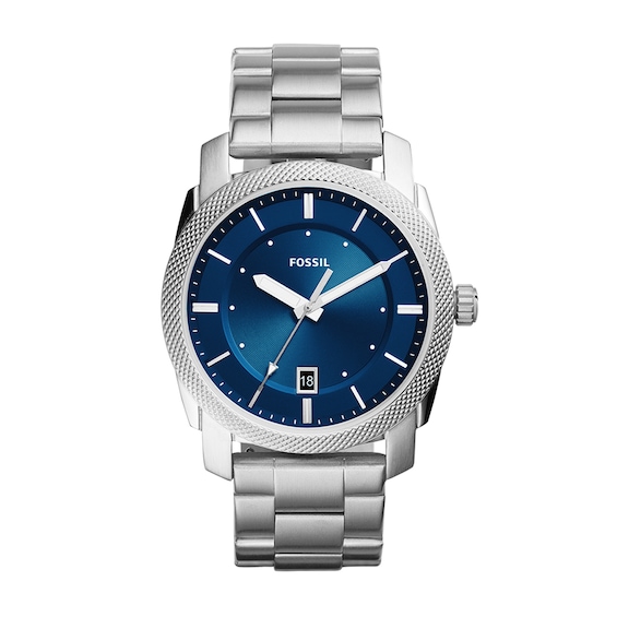 Men's Fossil Machine Watch with Blue Dial (Model: Fs5340)