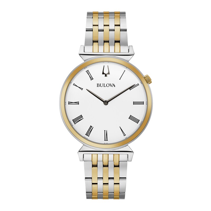 Main Image 1 of Men's Bulova Regatta Two-Tone Watch with White Dial (Model: 98A233)